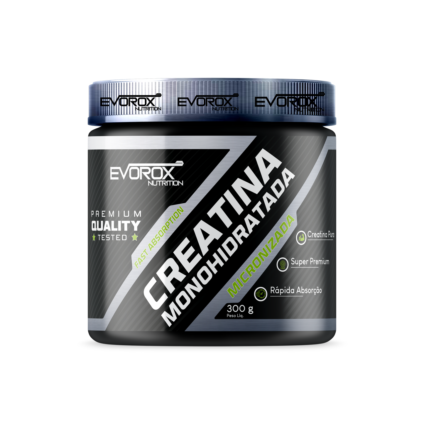 Creatina Monohidratada Micronizada 300g Evorox