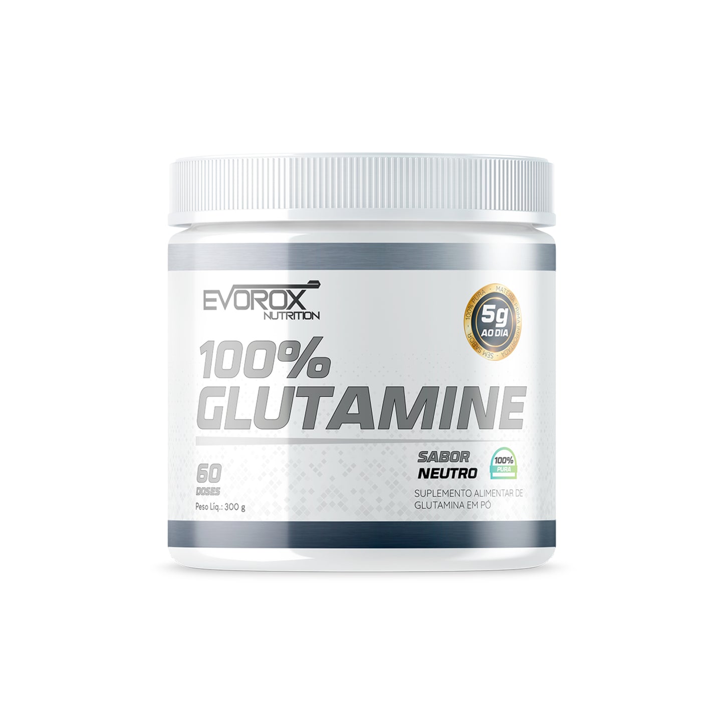 Glutamina 100% 300g 60 Doses Evorox Nutrition