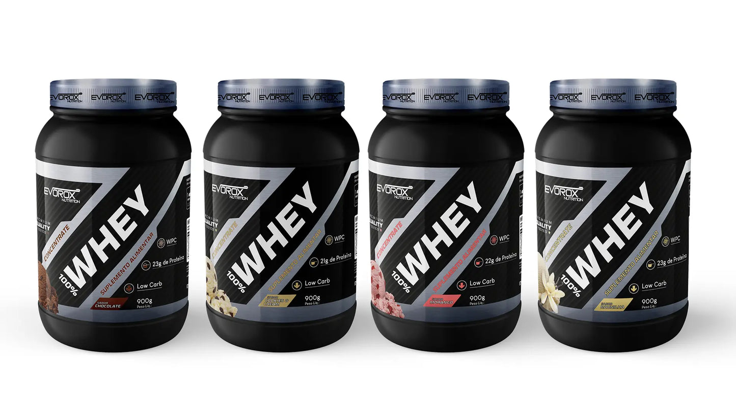 Whey Protein 100% Cookies 900g Evorox