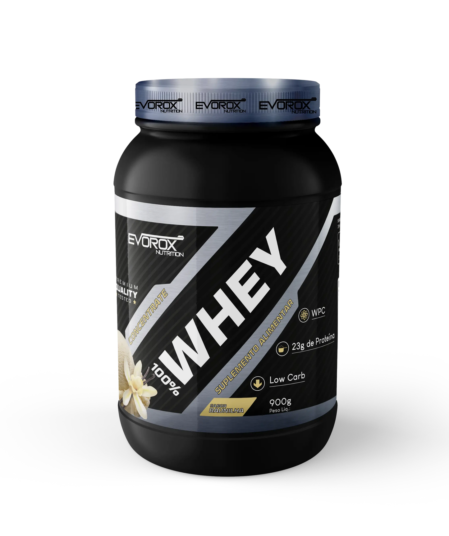 Whey Protein 100% Baunilha 900g Evorox