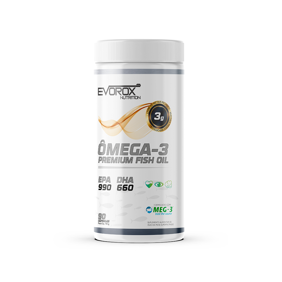 Ômega 3 Premium Fish Oil 90 Caps Evorox Nutrition